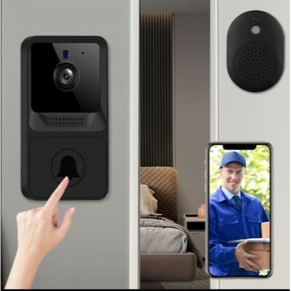 Wireless Doorbell Camera with Chime WiFi Video Night Vision 2-Way Audio Cloud St